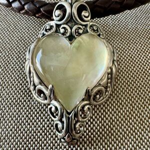 Carolyn Pollack Silver Gemstone Heart Enhancer